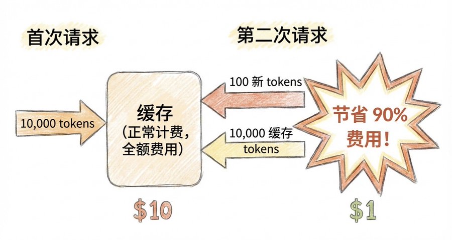 Prompt Caching 原理示意