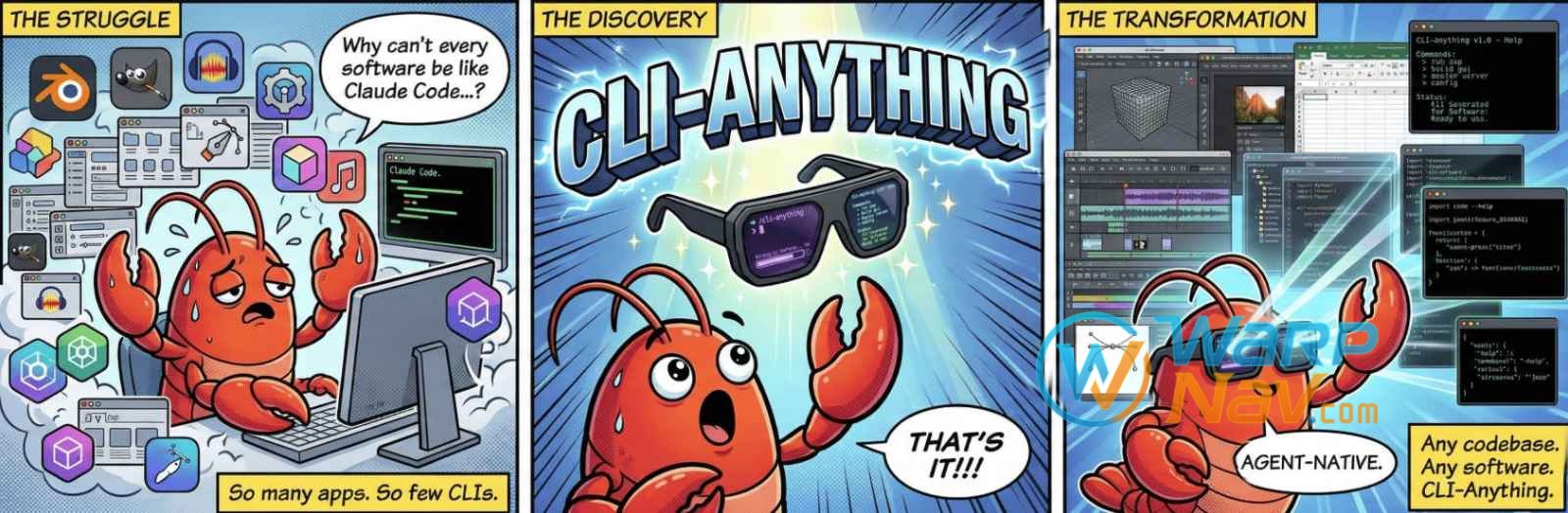 [Github发现] CLI-Anything – 让所有软件成为 Agent 原生(香港大学开源项目)