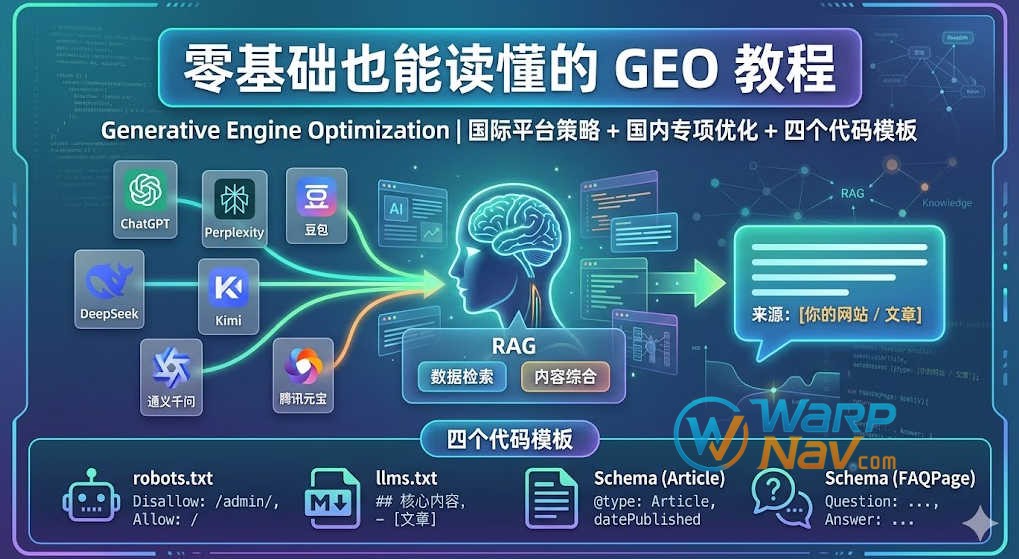 零基础读懂 GEO 实操教程：生成式 AI 搜索引擎优化入门与实战