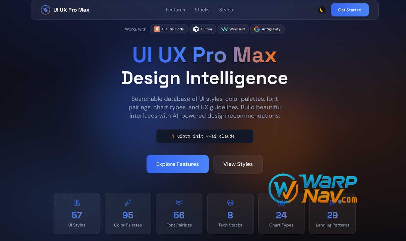 [Github发现] UI UX Pro Max – 52.2k Stars 的 AI UI/UX 设计技能包