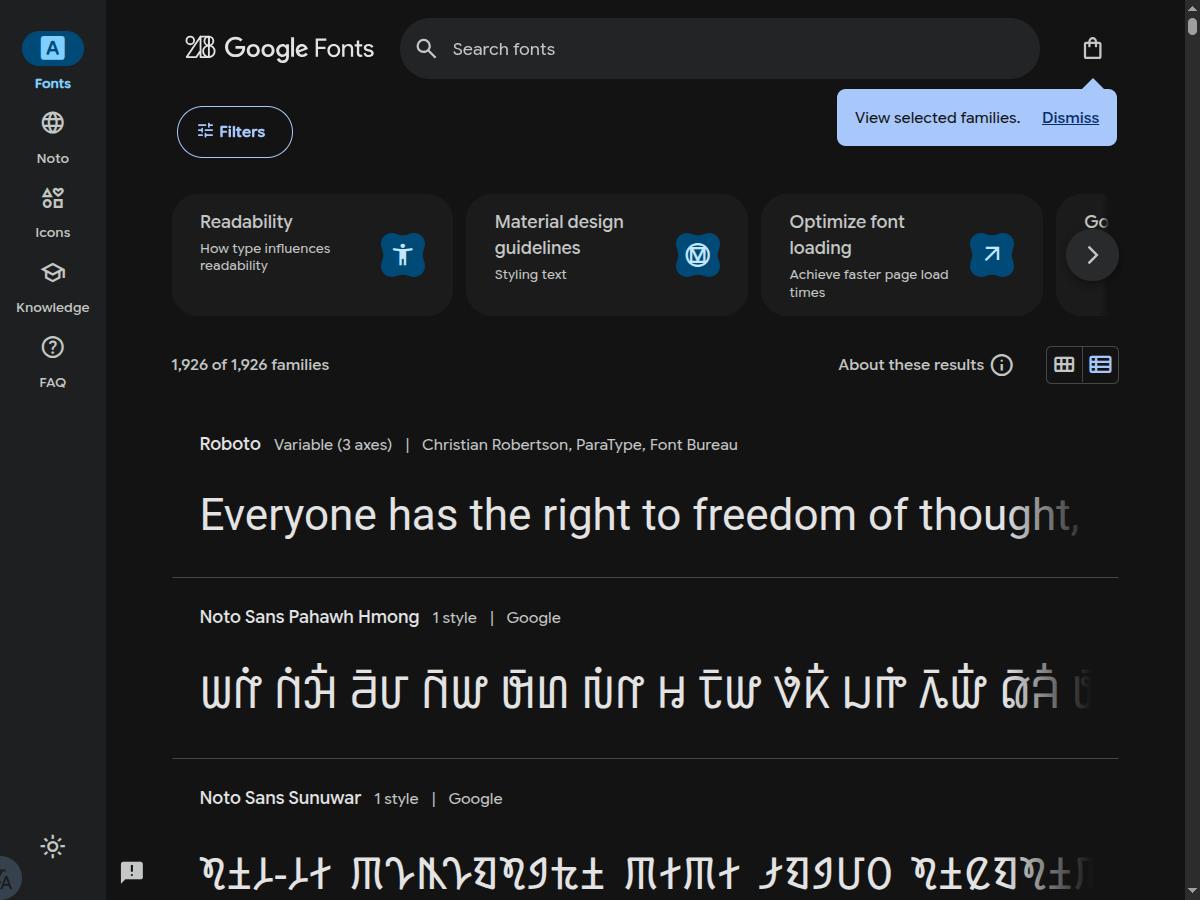 Google Fonts