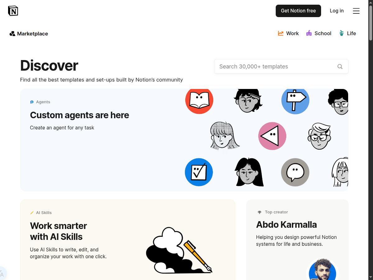 Notion 官方模板库