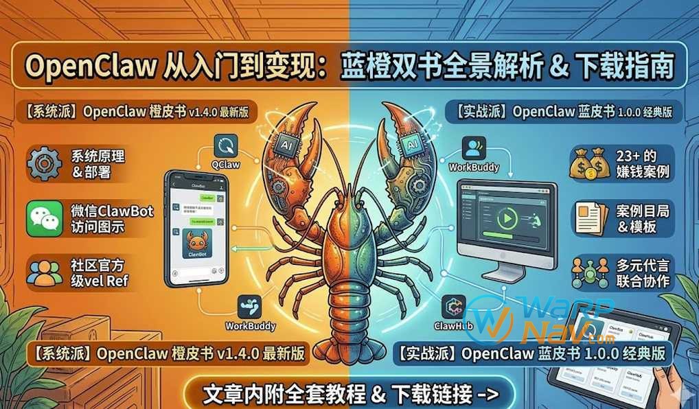 OpenClaw 橙皮书 + 蓝皮书：入门教程 + 精通配置 + 实战案例全掌控