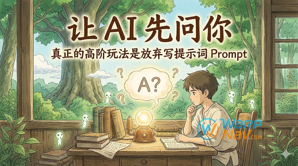 让 AI 先问你，真正的高阶玩法是放弃写提示词 Prompt