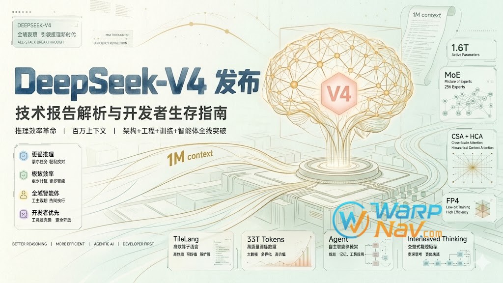 DeepSeek-V4 发布：1M上下文平权时代与开发者生存指南