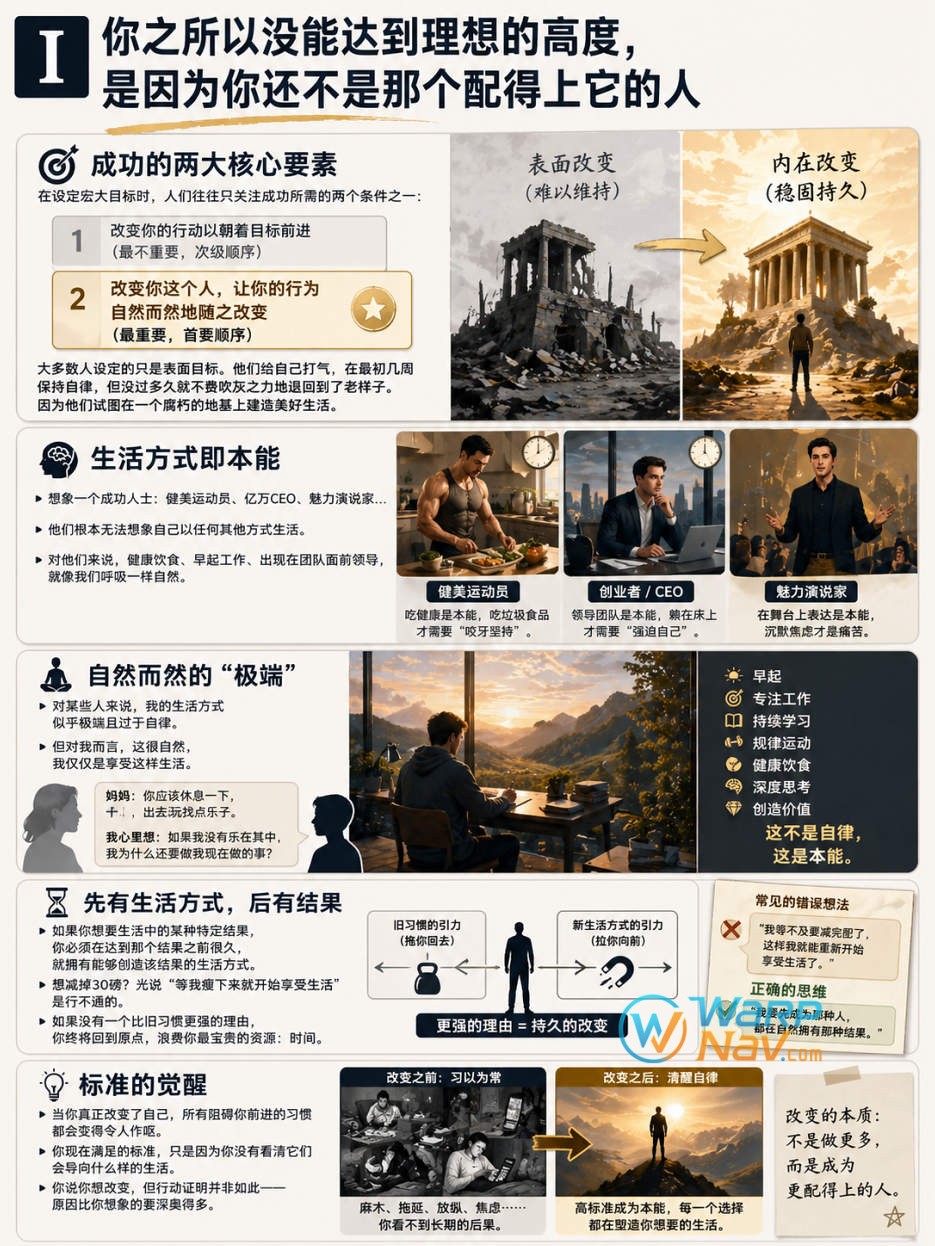 你之所以没能达到理想的高度，是因为你还不是那个配得上它的人