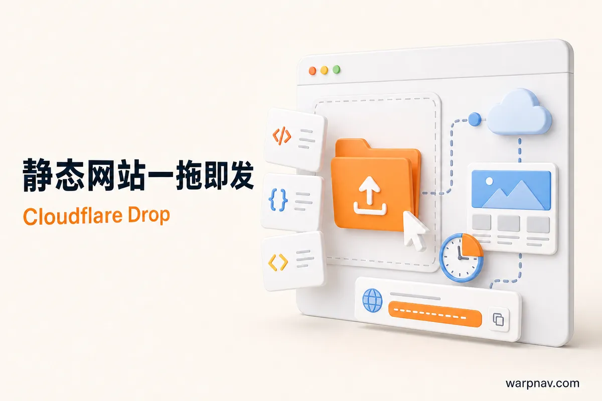 Cloudflare Drop 使用指南：无需账号，一拖即发静态网站