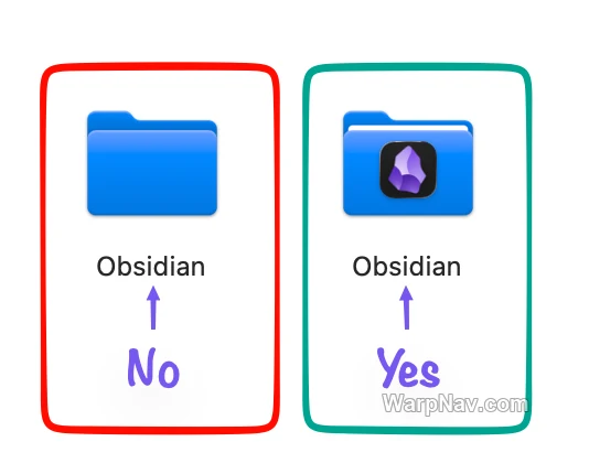 iCloud Drive 中带 Obsidian 图标的正确仓库文件夹