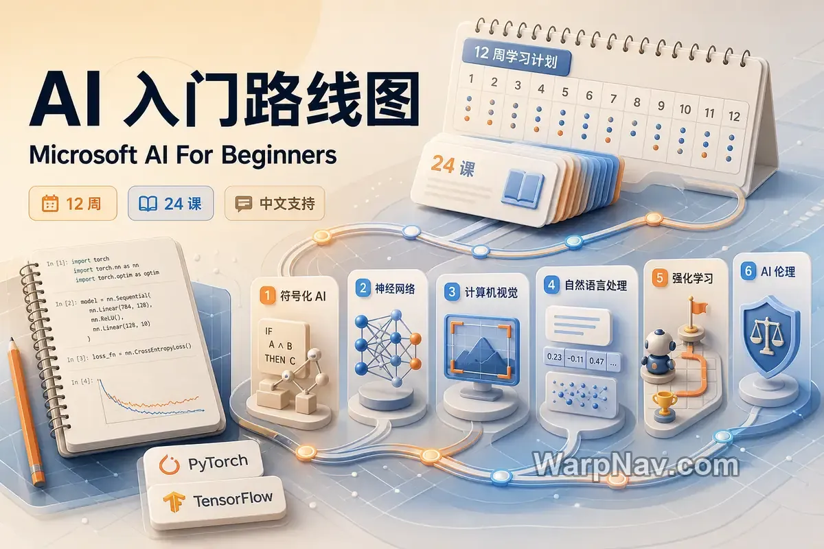 AI-For-Beginners 12 周 24 课人工智能入门路线图