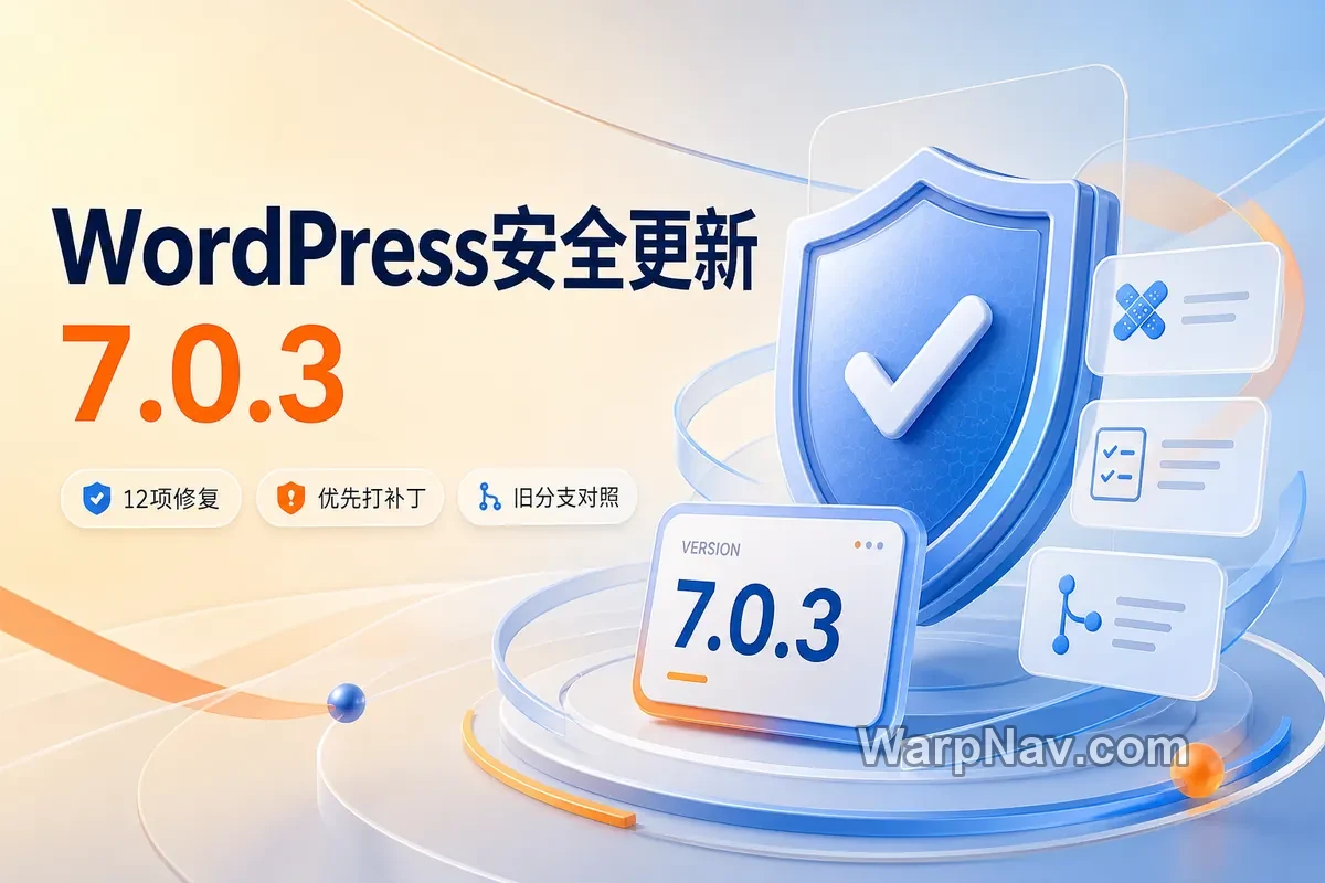 WordPress 7.0.3 安全更新说明：12 个漏洞怎么影响你的站点