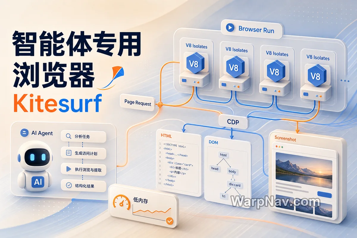 Kitesurf 是什么：Cloudflare 为 AI Agent 重造浏览器引擎