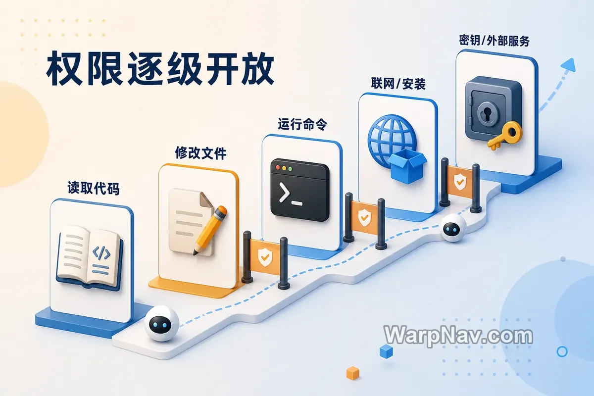AI 编程 Agent 从读取代码到访问密钥的五级权限阶梯