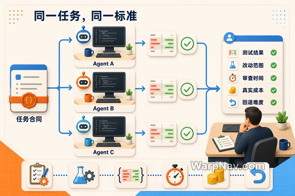 使用同一任务比较 AI 编程助手的差异、测试、时间、成本和回退难度