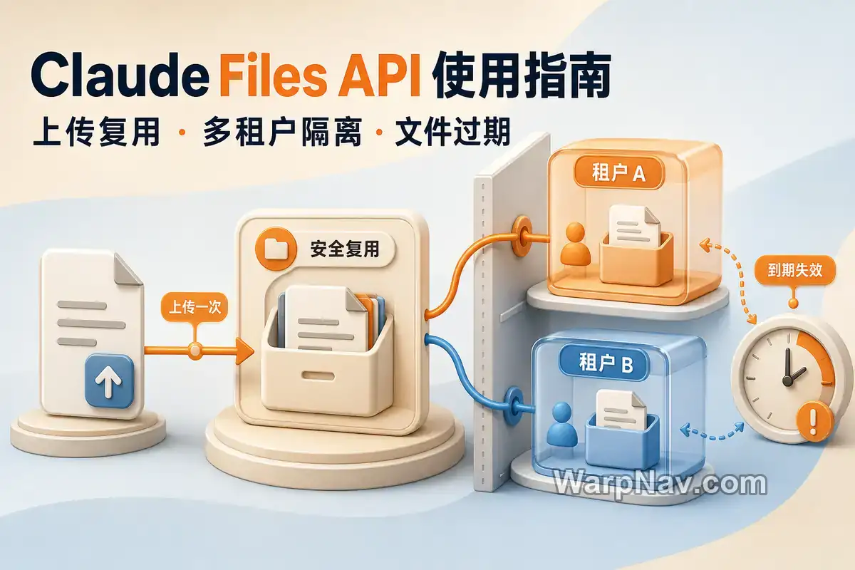 Claude Files API 使用指南：上传复用、多租户隔离与文件过期