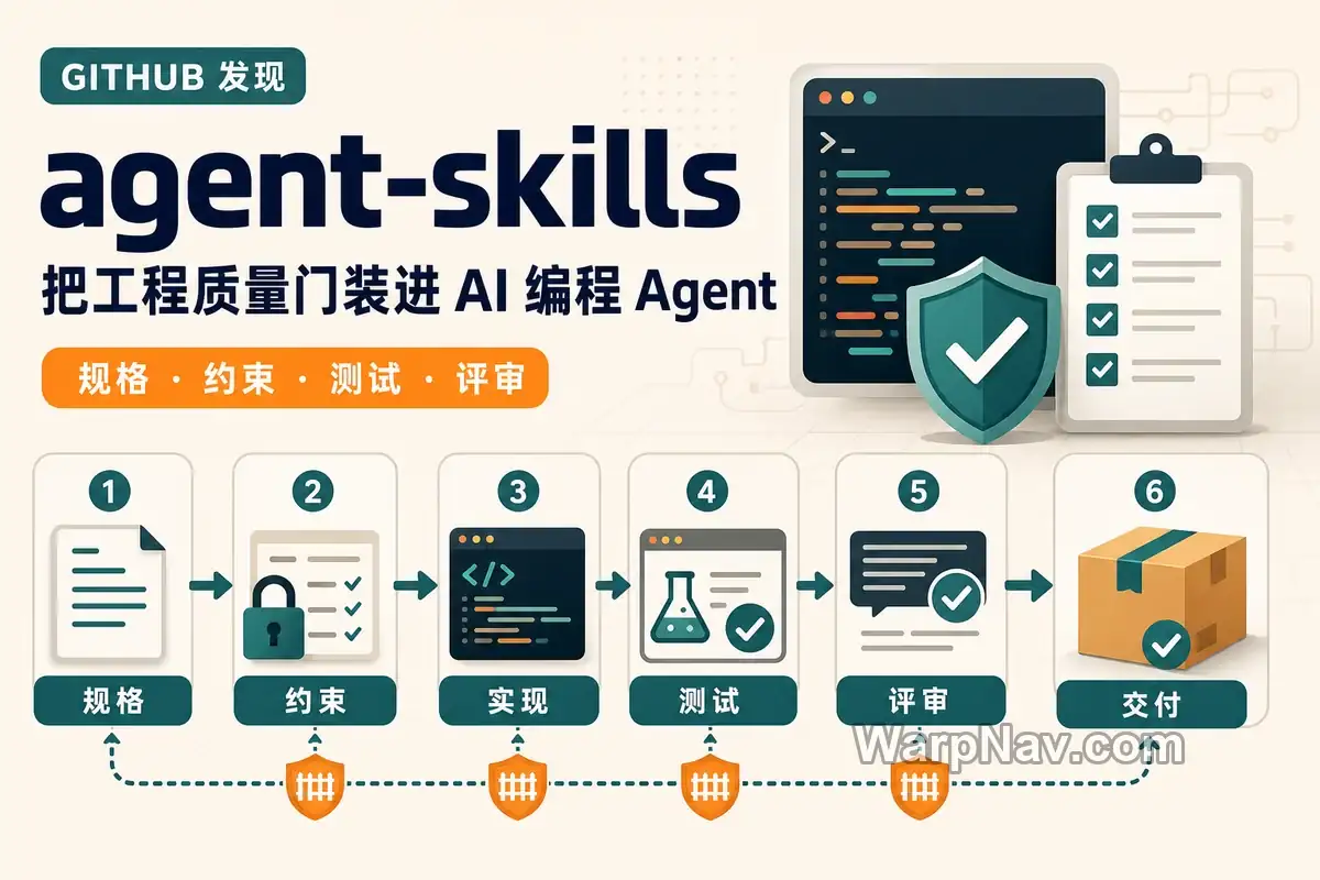 [Github] agent-skills – 把工程质量门装进 AI 编程 Agent