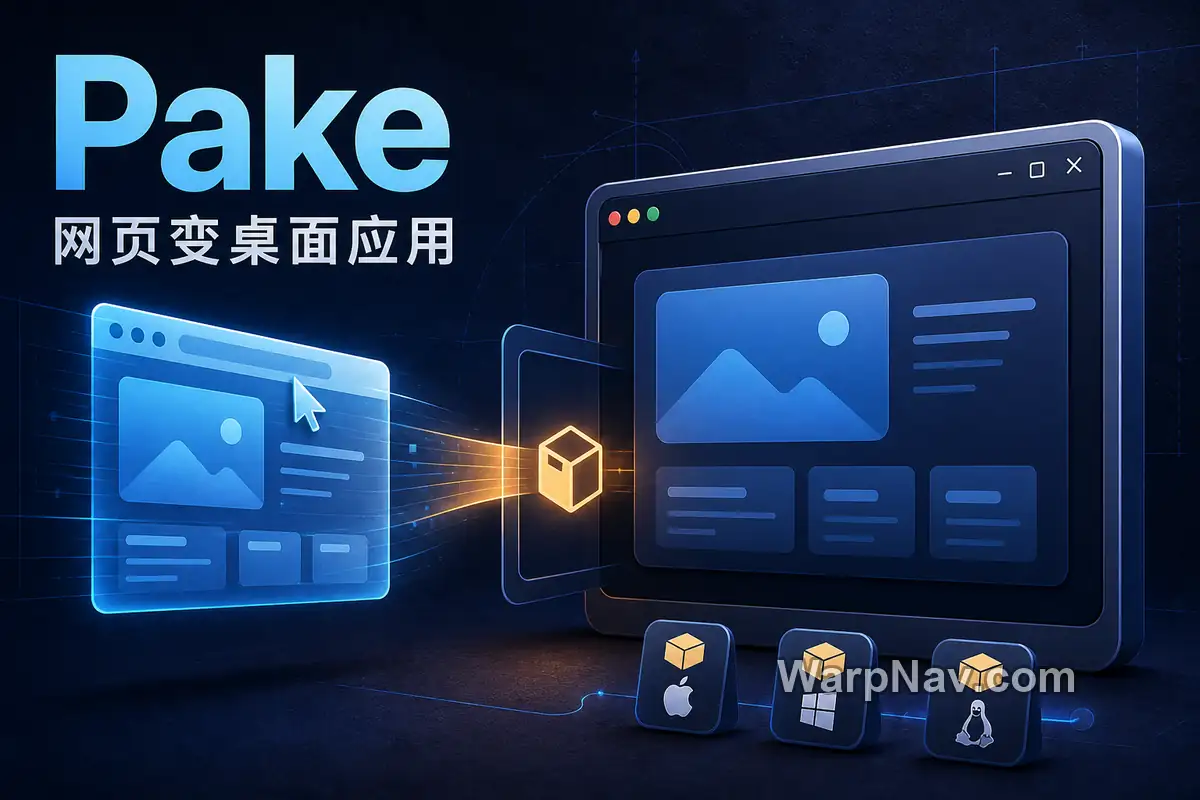 [Github] Pake – 一条命令把网页打包成跨平台桌面应用