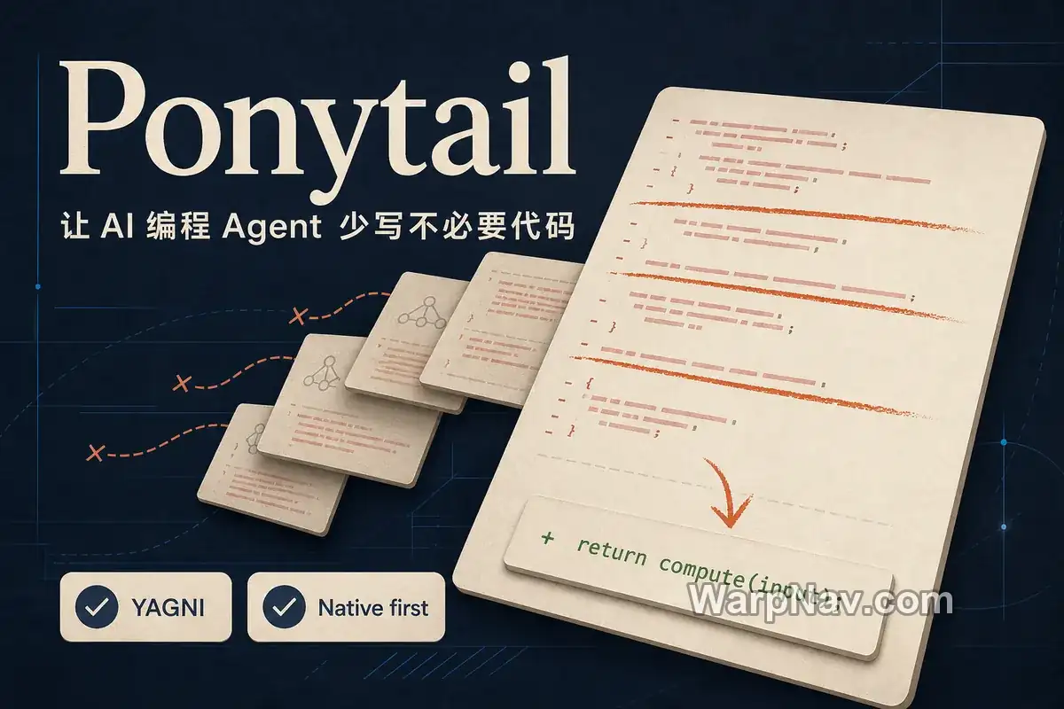 [Github] Ponytail – 让 AI 编程 Agent 少写不必要代码