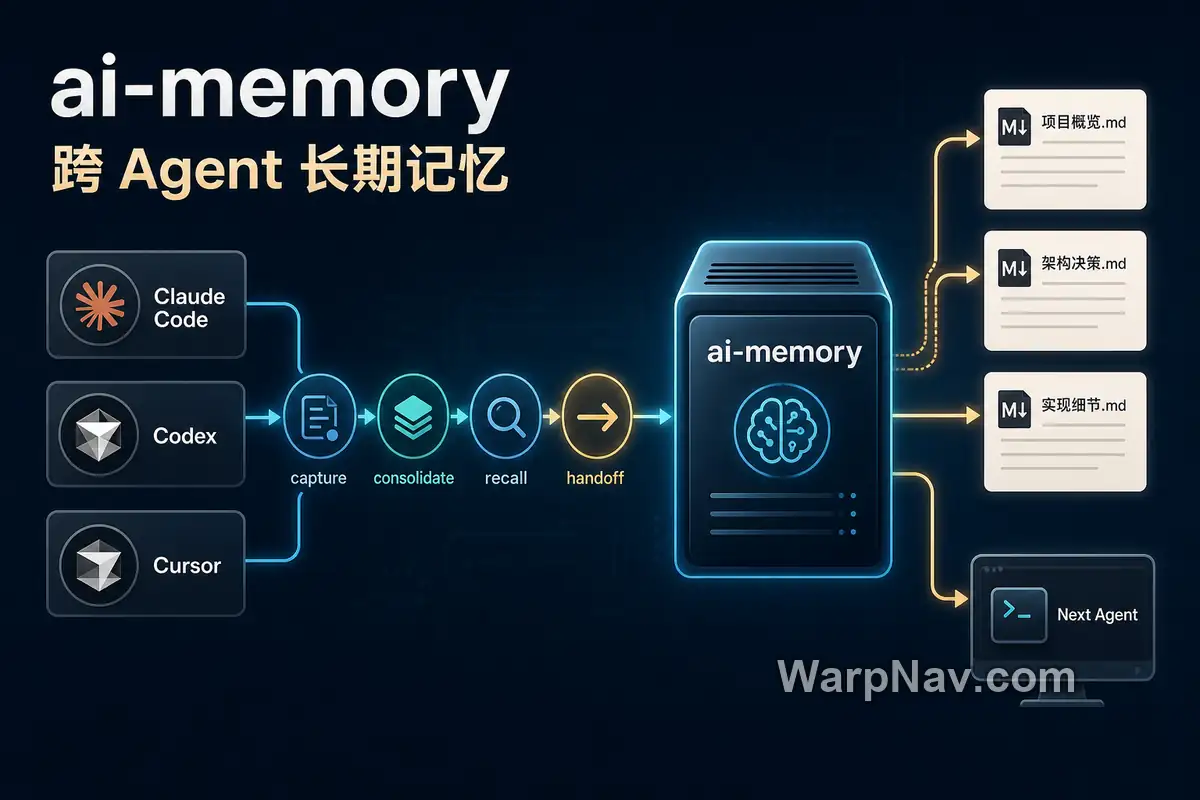 [Github] ai-memory – 面向多 Agent 的跨机器长期记忆服务器