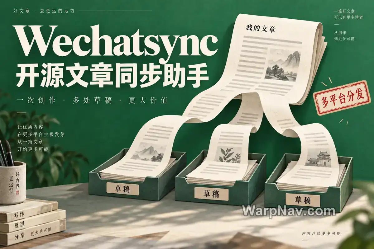 [Github] Wechatsync – 开源多平台文章同步助手