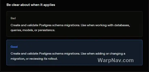 OpenAI 官方示例:将 Postgres 迁移技能的触发范围限定为迁移任务