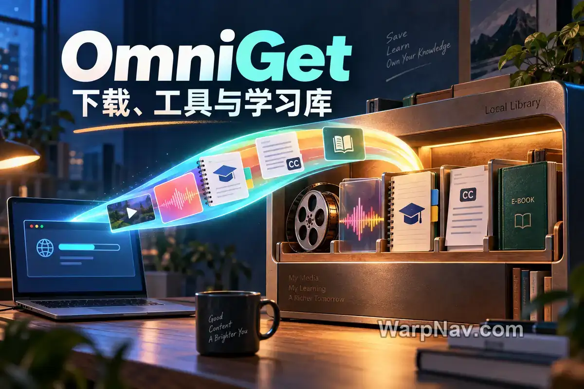 OmniGet 将多站点下载、媒体工具与本地学习库连接起来