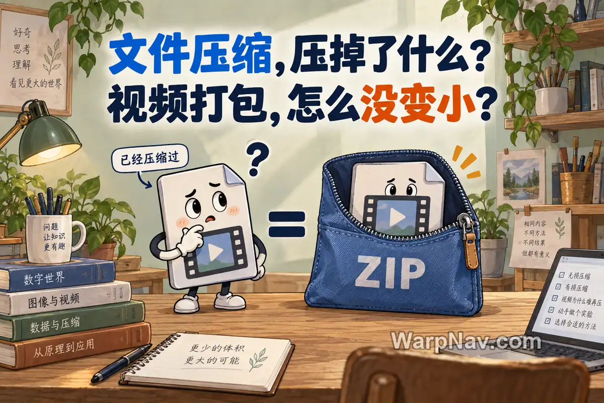 文件压缩到底压掉了什么？为什么视频打包后几乎没变小？