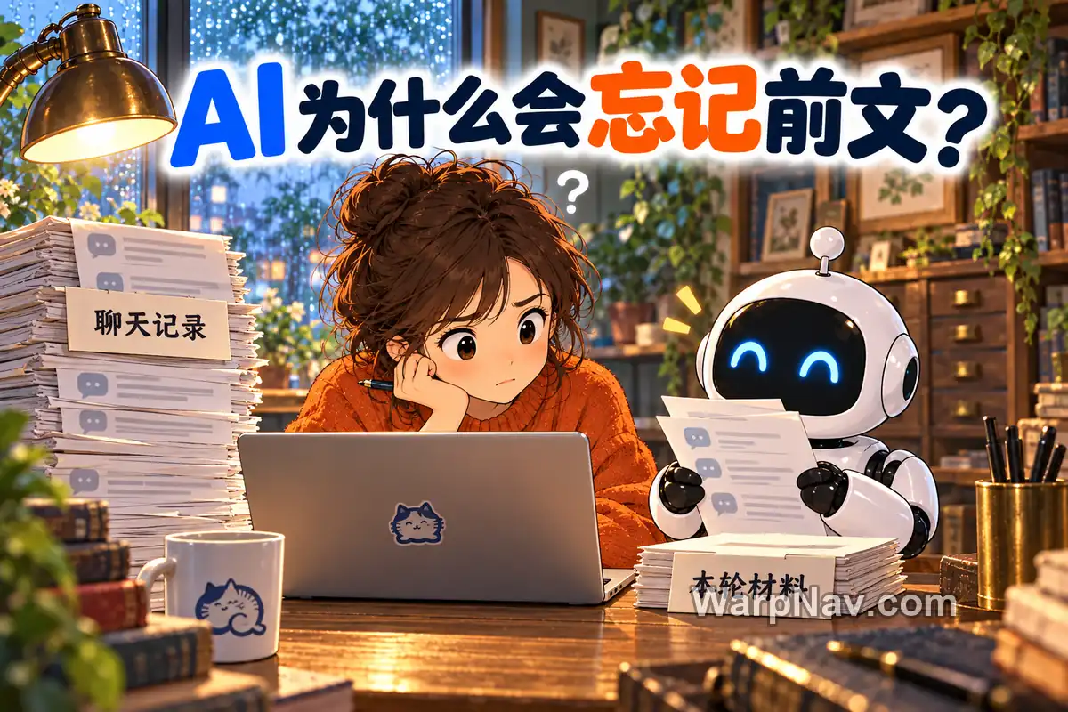 AI 为什么聊久了会忘记前文？上下文窗口和长期记忆有什么区别？