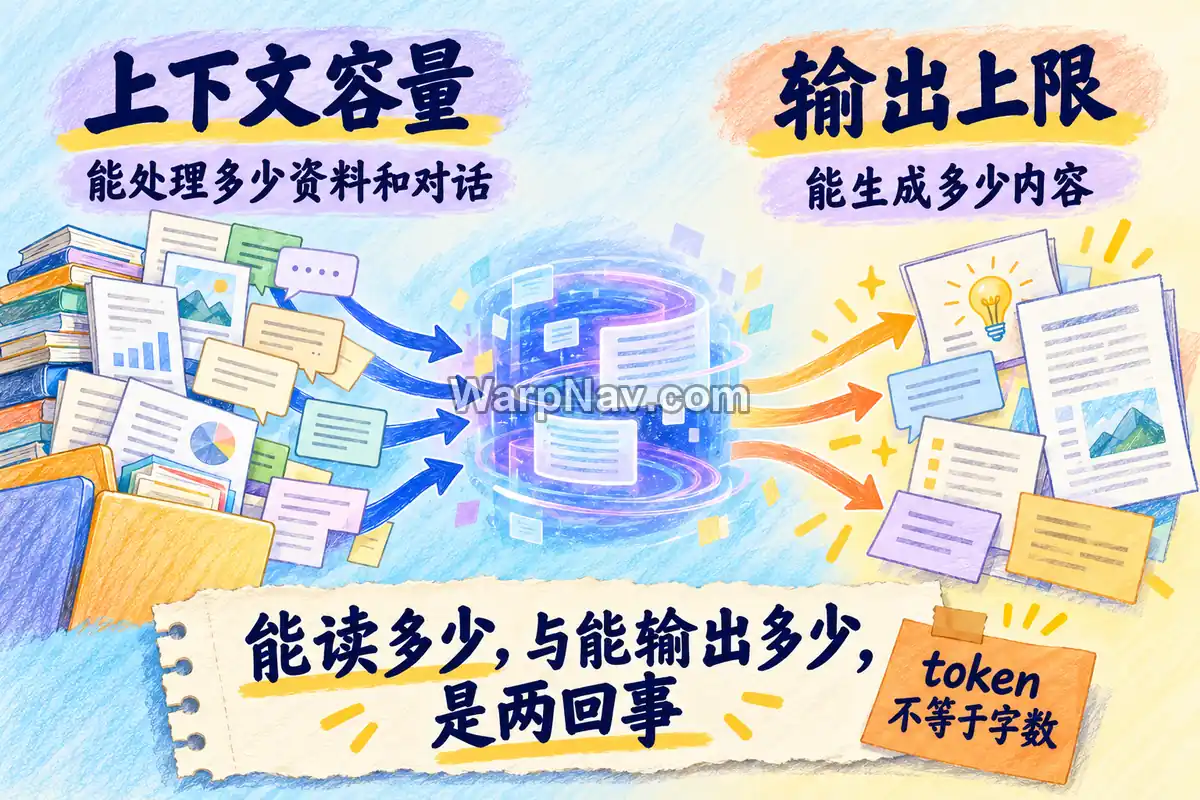 上下文容量与输出上限的区别