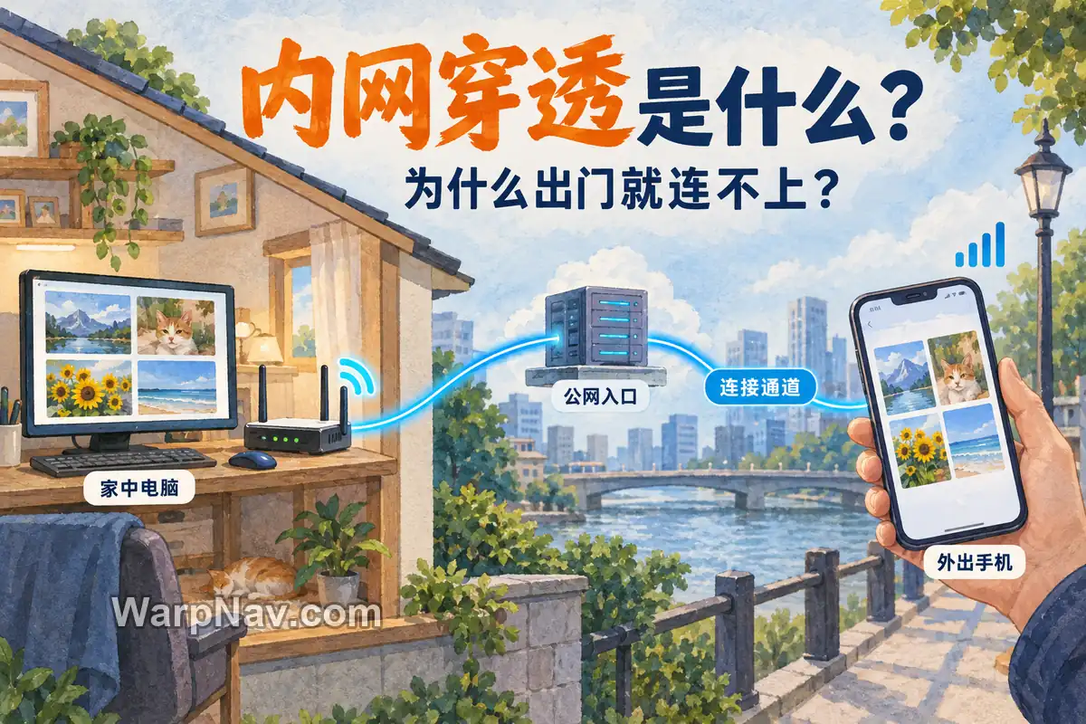 内网穿透是什么？为什么出门了就连不上家里的电脑？