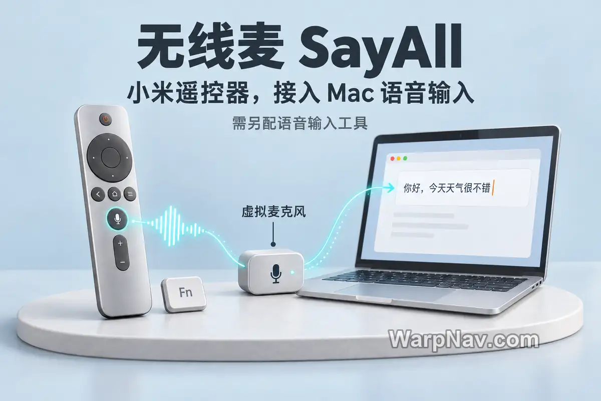 [Github] Remote Mic App – 把小米遥控器变成 Mac 无线麦克风