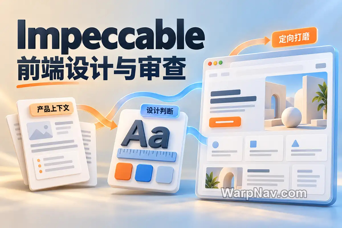 [Github] Impeccable – 面向 AI 编程 Agent 的前端设计与审查 Skill